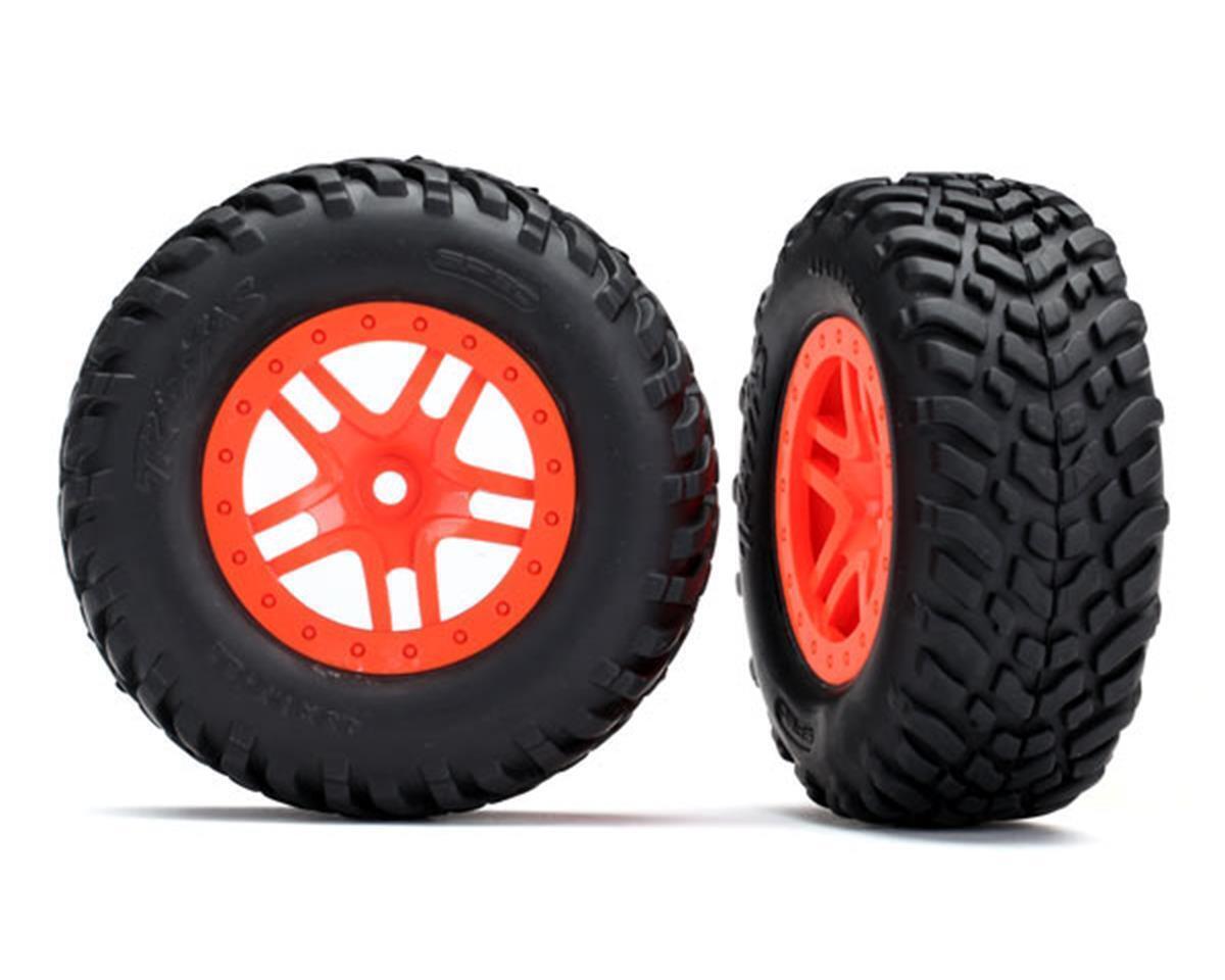 Traxxas Tires & Wheels Glued SCT SS Satin Chrome Black Beadlock Off-Road Racing (F/R) TRA5892