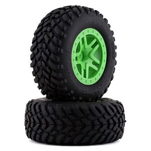 Traxxas Tires & Wheels Glued SCT SS Orange Off-Road Racing (4WD F/R TSM) TRA5892G