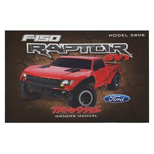 Traxxas Owners Manual Ford Raptor (model 5806) TRA5897