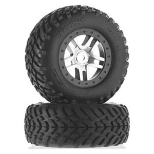 Traxxas Tires & Wheels Glued SCT White Off-Road Racing (Left/Right) TRA5978