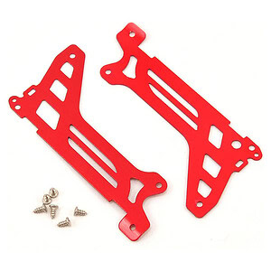 Traxxas Main frame side plate outer (2) (red-anodized) (aluminum)/ screws (6) TRA6327