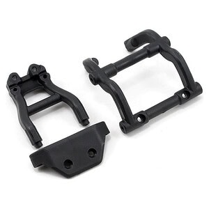 Traxxas Wheelie bar mounts/ rear skidplate (black) TRA6777