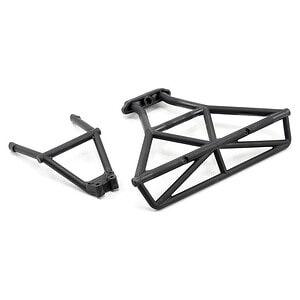 Traxxas Bumper rear/ bumper mount rear (black) TRA6836
