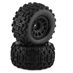 Traxxas Tires & Wheels Glued XRT Race Black Sledgehammer (Left/Right) TRA7876