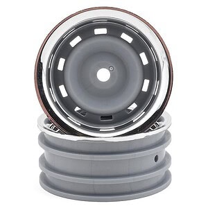 Traxxas Wheels 1.9 chrome (2)/ center caps (2)/ decal sheet (requires #8255A extended thread stub axle)