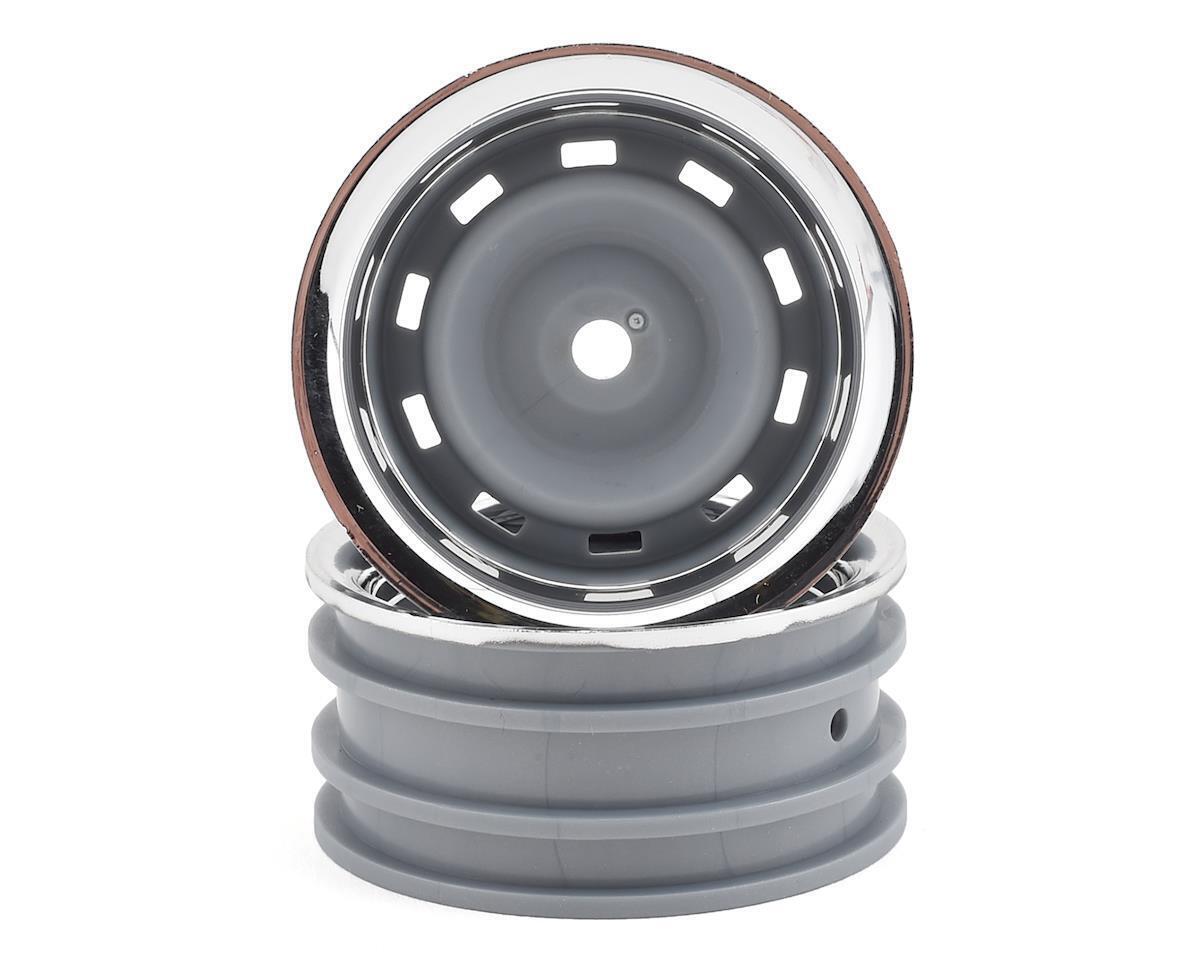 Traxxas Wheels 1.9 chrome (2)/ center caps (2)/ decal sheet (requires #8255A extended thread stub axle)