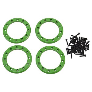 Traxxas Beadlock rings green (1.9) (aluminum) (4)/ 2x10 CS (48) TRA8169G