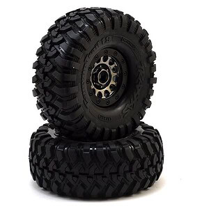 Traxxas Tires and wheels assembled black chrome beadlock wheels
