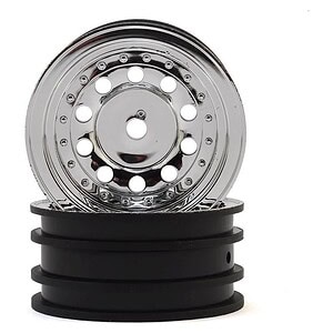 Traxxas Wheels 1.9 chrome (2)/ center caps (2)/ decal sheet (requires #8255A extended thread stub axle)