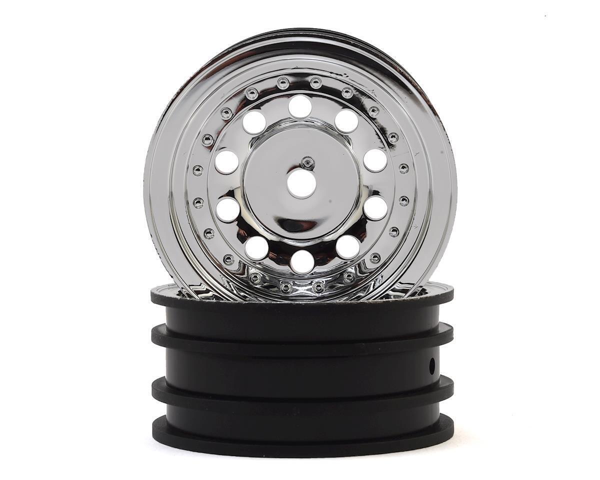 Traxxas Wheels 1.9 chrome (2)/ center caps (2)/ decal sheet (requires #8255A extended thread stub axle)