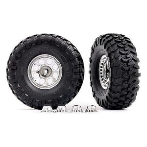 Traxxas Tires/Wheels Glued 2.2In Chrome Canyon