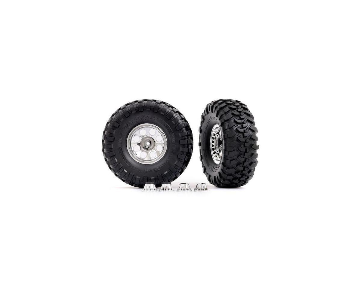 Traxxas Tires/Wheels Glued 2.2In Chrome Canyon