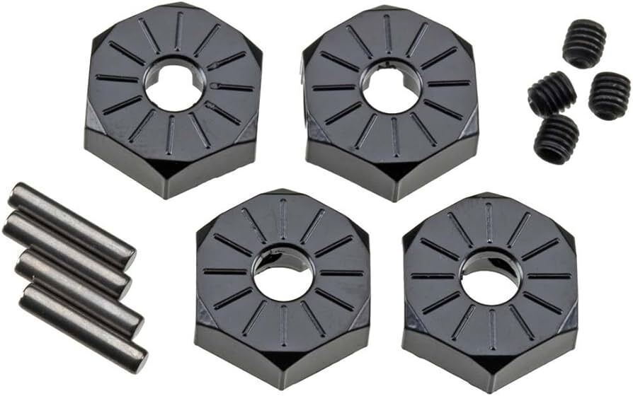 Axial AX30427 Aluminum Hub Narrow 12mm Black (4) AXIC3042
