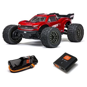 1/10 Vorteks 4X2 Boost Mega 550 Brushed Stadium Truck RTR with Battery & Charger Red