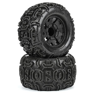 Duratrax 1:10 Warthog Tires Front/Rear 2.8 Pre-Mounted - 12mm Black Ripper Wheel (2)