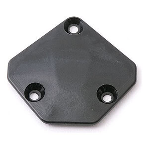 Durable black RC car chassis cover for remote control cars. Perfect for upgrades and repairs.