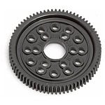 High-quality black gear wheel for RC cars, durable and precise for optimal performance.