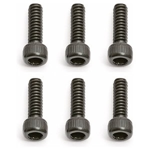 High-quality black screws for RC car assembly and repairs.
