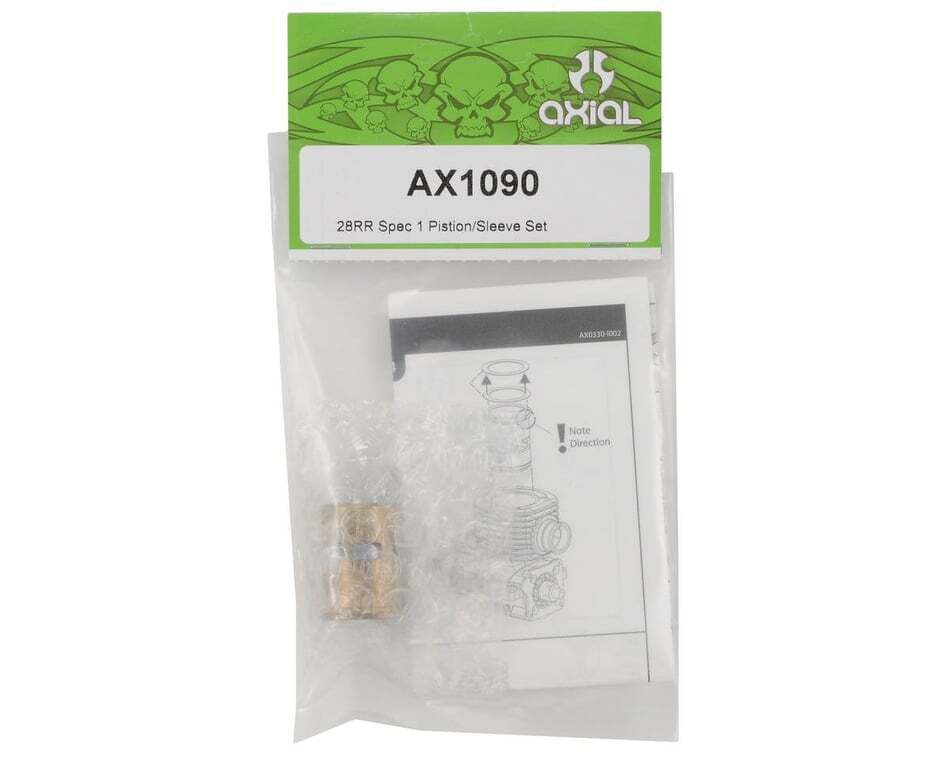 Highly durable RC car piston and sleeve set for 1/10 scale off-road repairs.