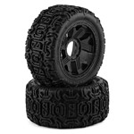 Duratrax 1/5 Warthog Tires Front/Rear 5.7 Pre-Mounted - 24mm Black Ripper Wheel (2) DTX564110