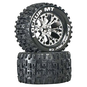 Duratrax Lockup MT 2.8 2WD Pre-Mounted Front - Chrome Wheel (2)