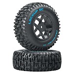 Duratrax Lockup SC Tire C2 Pre-Mounted - Losi Ten SCTE 4x4 (2)