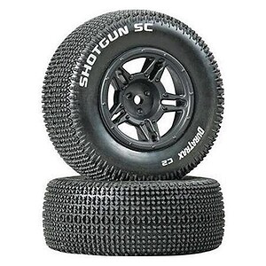 Duratrax Shotgun SC Tire C2 Pre-Mounted - Black (Fits Slash