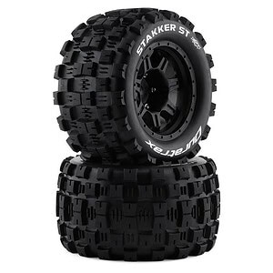 Duratrax Stakker ST Belted 3.8 Pre-Mounted Truck Tires - Black