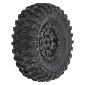 Pro-Line 1:24 Hyrax Front/Rear 1.0 inch Tires Pre-Mounted on 7mm Black Impulse Wheels (4)
