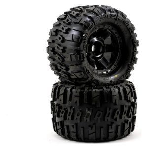 Durable all-terrain RC car tires for enhanced grip and stability.