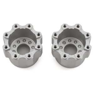 Aluminum RC car wheel hubs for improved performance and durability.