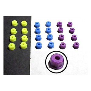 RPM  8-32 / 4mm Nylon Nuts Neon Blue (8pcs) RPM70845