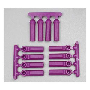 RPM  Long Shank Rod Ends Purple (12pcs) RPM73398