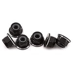 1UP Racing 4mm Aluminum Flanged Locknuts (Black/Silver) (6) 1UP80507