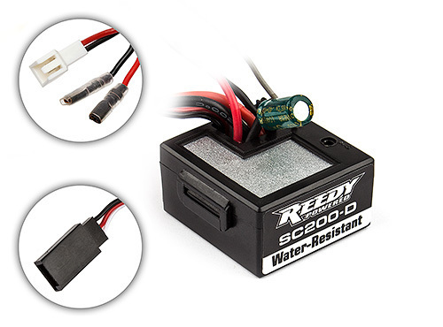 Reedy SC200D ESC/RX All In One SC200D - 29205_md1 Water-resistant RC car battery and electronic components for high-performance racing.