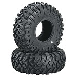 Heavy-duty rubber tires with deep treads for off-road RC car racing and adventure.
