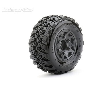 Jetko 1/10 SC King Cobra Tires Pre-Mounted on Black Claw Rims Medium Soft