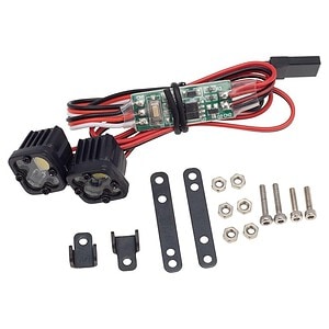 PowerHobby RC LED Lights Headlights Spotlight w/ Controller for 1/10 1/8