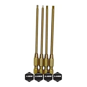 Racers Edge Titanium Allen Wrench Tips Power Tool 4 pieces Coated Hex Bit Set RCE7201