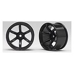 Yokomo RP Drift Wheels 6 spokes 02 offset 8 mm (black) YOKRP-6213B8