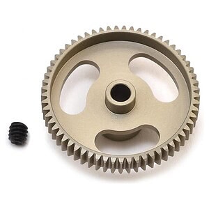 RC car gear with black screw, high-performance part for remote control car transmission system.