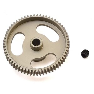 Easily removable RC gear with screw; ideal for customizing and improving RC car performance.