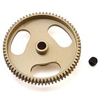 High-quality aluminum gear for RC cars, CNC machined with precision, ideal for durability and performance in remote control vehicles.