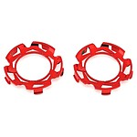 Duratrax Clip-Lock Wheel Face Red Chrome for Ripper 2.8 Wheel (2) DTX2822