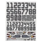 Firebrand RC Numbers Decal Sheet (Black) (8.5x11)