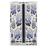 Firebrand RC Flames Ballers Decal Sheet (Blue) (8.5x14)