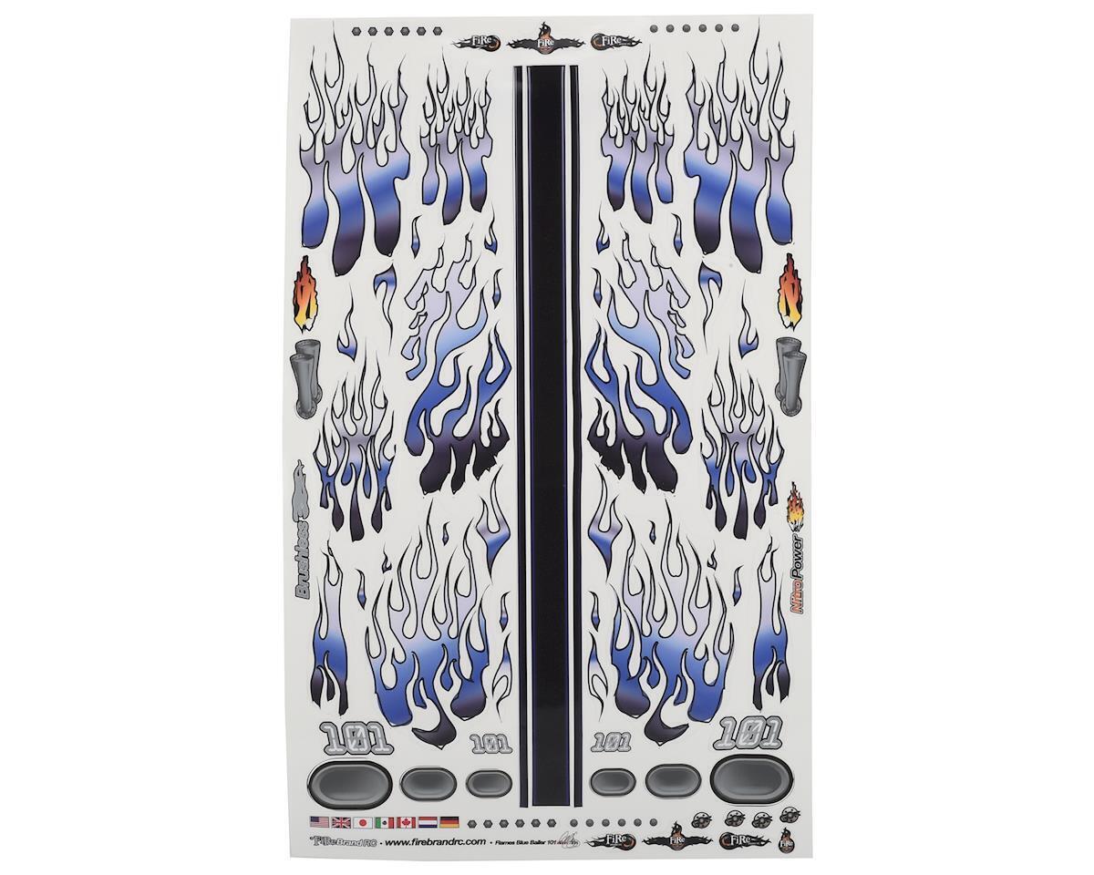 Firebrand RC Flames Ballers Decal Sheet (Blue) (8.5x14)