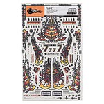 Firebrand RC Flames 2 Decal Sheet (Blue) (8.5x14)