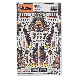Firebrand RC Flames 2 Decal Sheet (Blue) (8.5x14)