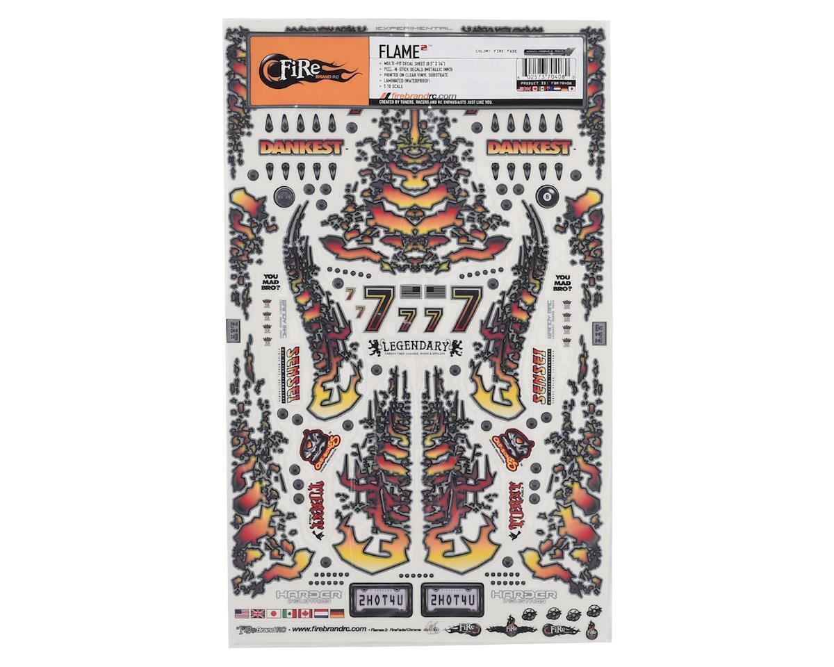 Firebrand RC Flames 2 Decal Sheet (Blue) (8.5x14)